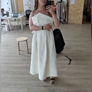 White Roland Mouret midi dress - Saranda